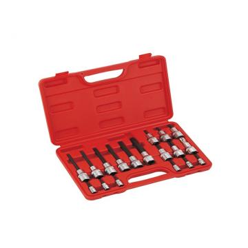 JETECH/捷科 1/4+1/2花型旋具套筒组套，18件套 SKT-18SP，016018