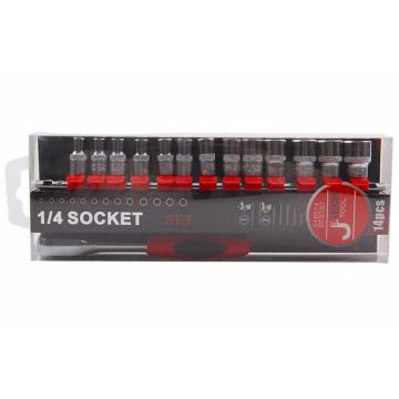 JETECH/捷科 1/4"系列套筒简易套装，14件套 SK1/4-14SJ，16014