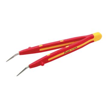宝工 Pro'sKit 绝缘镊子，弯尖横齿159mm TZ-V302B