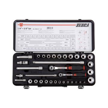 伍尔特 套筒扳手组套-1/4-3/8IN-EXHEX-35PCS 096517 35