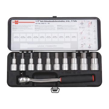 伍尔特 1/2"系列内六角旋具套筒棘轮扳手组套，11件套 096513 110