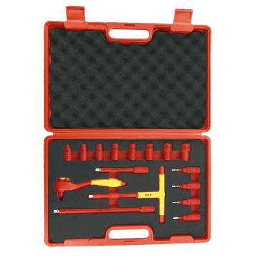 YATO/易尔拓 16件套绝缘套筒组套3/8"8-19mm，16件套 YT-21280