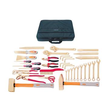 Raxwell 防爆38件套组合套装工具，铍青铜38pcs RTBK0067