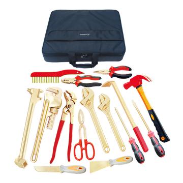 Raxwell 防爆16件套组合套装工具，铝青铜16pcs RTAK0063