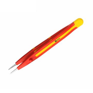 BOSI/波斯 VDE绝缘微尖横齿镊子160mm BS600214