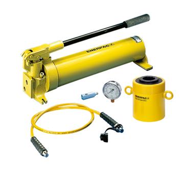 ENERPAC/恩派克 中空柱塞液压缸套装（含油缸+泵+软管+表+表座） RCH-1003*+P-80*+HC-7210+GP-10S+GA-2