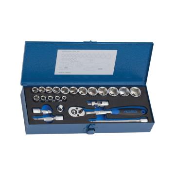 哈恩库博 HAHN+KOLB 3/8"六角套筒扳手套装22件套，六角套筒6-22mm 58278011