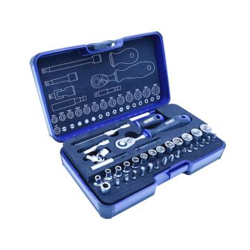 哈恩库博 HAHN+KOLB 1/4"套筒扳手套装，36件套，六角套筒4-14mm 58006045