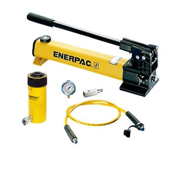 ENERPAC/恩派克 中空柱塞液压缸套装（含油缸+泵+软管+表+表座） RCH-123+P-392*+HC-7210+G2535L+GA-3
