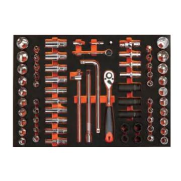 SHEFFIELD/钢盾 1/2"套筒工具托组套70件套 S025046