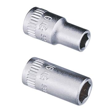 genius/天赋 1/4"(6.35mm)系列手动公制六角套筒1/4"*9mm*25mmL 222509