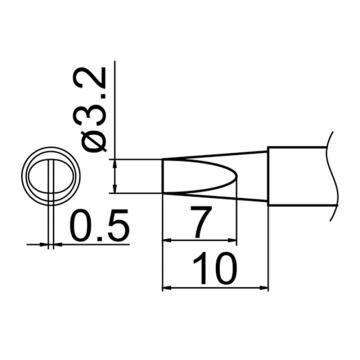 白光 烙铁头T12系列一字形，配套焊台FX951、FM203 T12-DL32
