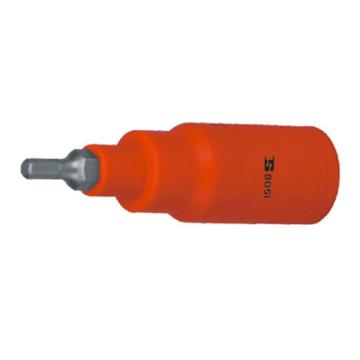BOSI/波斯 3/8"(10mm)系列VDE绝缘公制内六角旋具套筒6*75mm BS600150