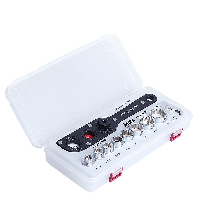 ANEX (ANEX)狭窄空间适配器扳手套装(10件套) AOA-19S2