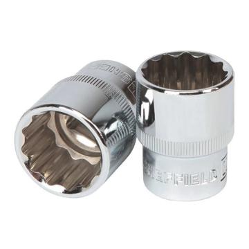 SHEFFIELD/钢盾 1/2"(12.5mm)系列公制十二角套筒22mm S012022