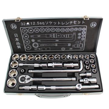 福冈 32件棘轮扳手套筒套装，1/2"，8-32mm FO-9001
