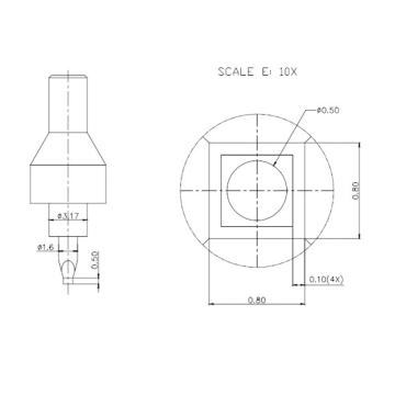 SPTsmallprecisiontools SPT 吸嘴1059D-17.48-W-PL-0.80-0.80-0.10 1059D-17.48-W-PL-0.80-0.80-0.10