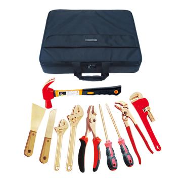 Raxwell 防爆10件套组合套装工具，铝青铜10pcs RTAK0051