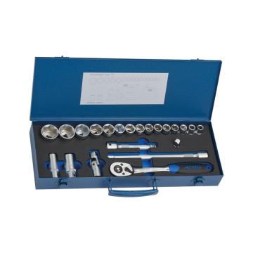HAHNKOLB HAHN+KOLB 1/2"六角套筒扳手套装22件套，六角套筒10-32mm 58574021