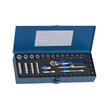 哈恩库博 HAHN+KOLB 1/4"六角套筒扳手套装42件套，六角套筒4-14mm 58006031