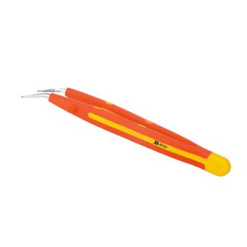 BOSI/波斯 VDE绝缘弯尖横齿镊子159mm BS600215