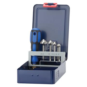 HAHNKOLB HAHN+KOLB ATORN手动去毛刺工具套装90°，HSS T3，带六角柄，8-20.5 毫米 11511900