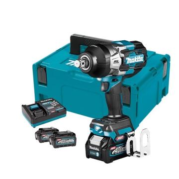 牧田 充电式无刷冲击扳手，大扭矩1630Nm 适用M12-M36，3/4寸，40V/2.5Ah两电一充 TW001GD201