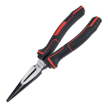 deli/得力 工业级日式省力尖嘴钳8寸高寿命(红)4.0mm 8寸 铬钼钢 DL100208G