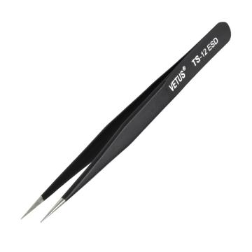 VETUS 防静电高精密镊子加强型，135mm TS12ESD
