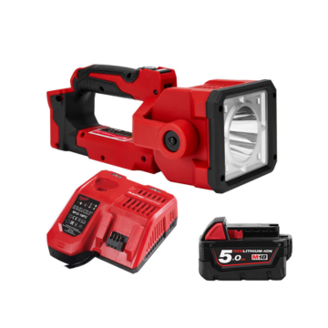Milwaukee/美沃奇 M18充电式巡检探照灯、红色13-23W、IP54、续航时间4-7h、18V、冷白、 M18 SLED-501SG