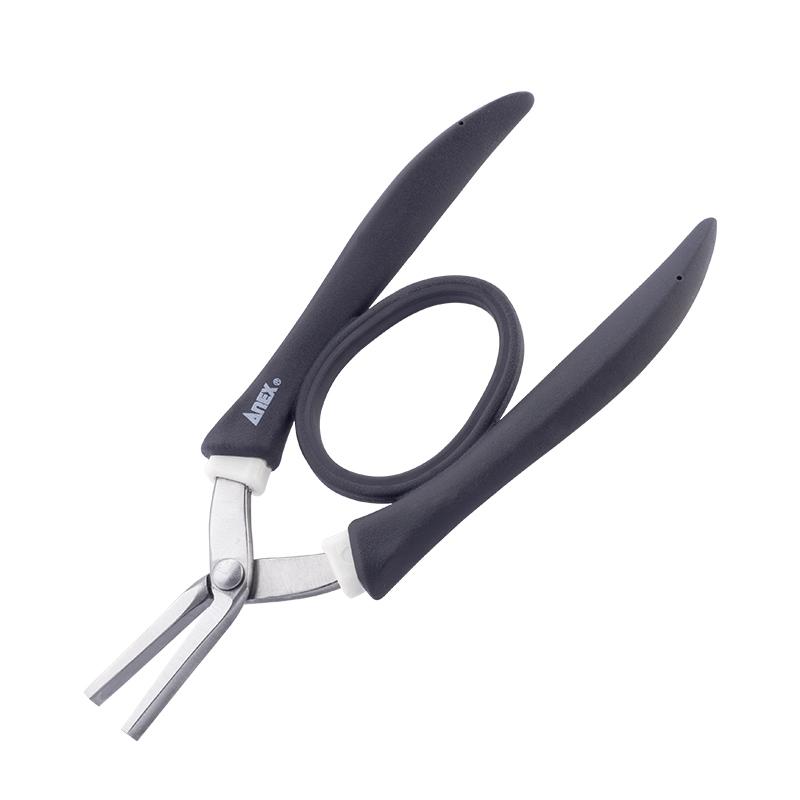 ANEX (ANEX)手工钳 珠宝首饰夹持钳 防无痕 平面型 140mm No.258