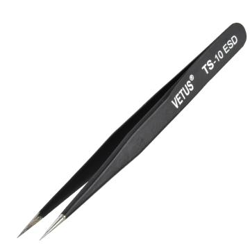 VETUS 防静电高精密镊子短尖款110mm TS10ESD