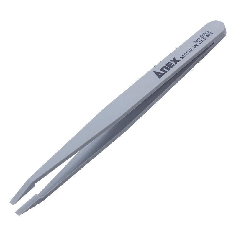 ANEX (ANEX)塑料镊子 尖端平细型120mm No.233