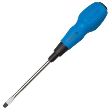 JETECH/捷科 弹性橡胶柄一字螺丝刀，铬钒镍钢6*125mm (-)050165/ST6-125