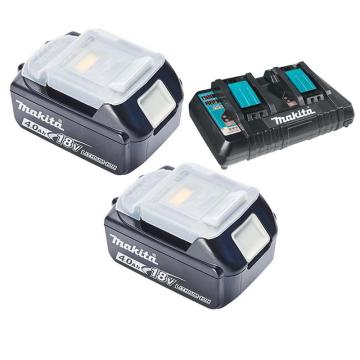 牧田 18V，4.0Ah两电一充，98561-3 BL1840B*2+DC18RD+塑料连接箱
