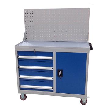Raxwell 门抽组合工具车(带挂板、4层工具），1000*500*1315（工具可定制） RTTS0037