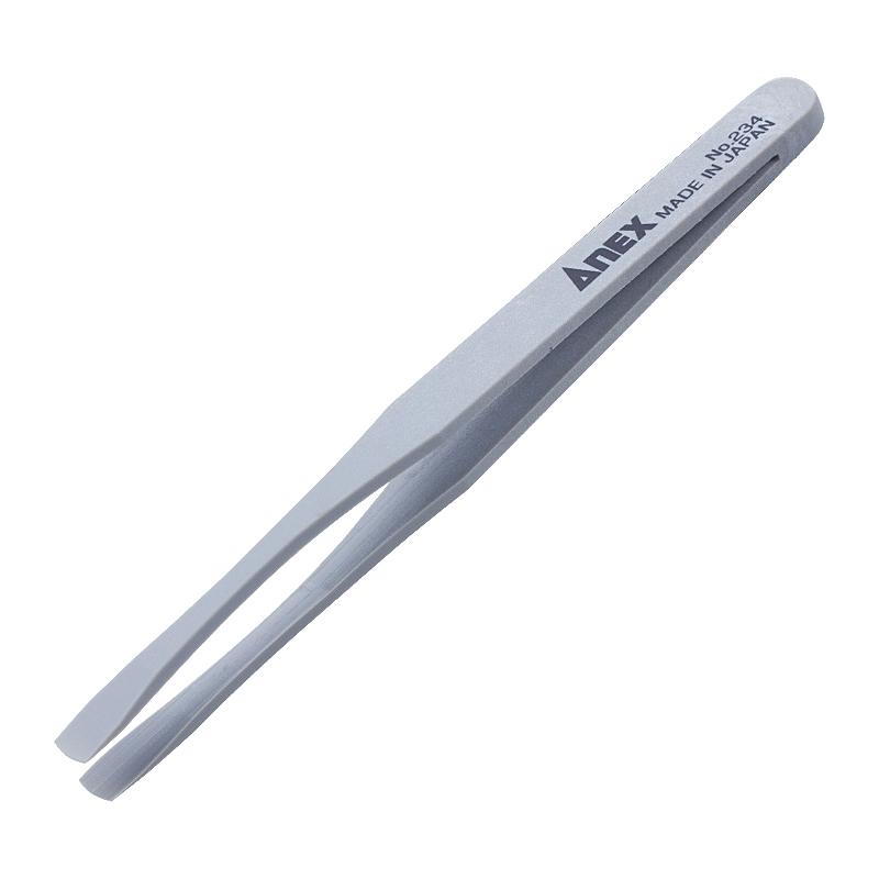ANEX (ANEX)塑料镊子 尖端圆平型120mm No.234