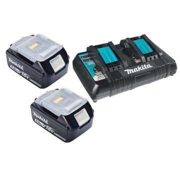 牧田 电池198562-1，两电一充，18V快充5.0Ah BL1850B*2+DC18RD+塑料连接箱