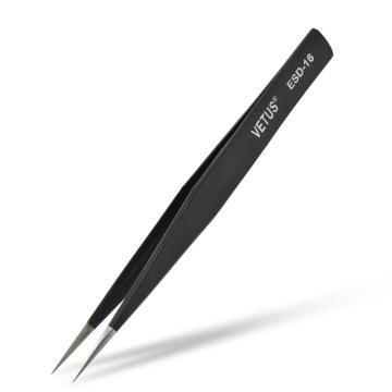 VETUS ESD系列防静电高精密镊子加强型 125mm ESD-16