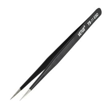 VETUS 防静电高精密镊子细尖型140mm TS11ESD
