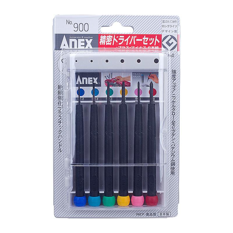 ANEX (ANEX)精密螺丝刀套装(6支装) No.900
