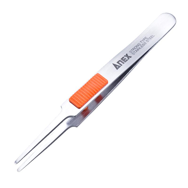 ANEX (ANEX)精密不锈钢镊子(橡胶)手柄 圆尖型120mm No.211