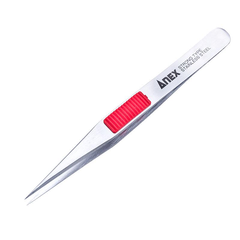 ANEX (ANEX)精密不锈钢镊子(橡胶)手柄 强力型120mm No.210