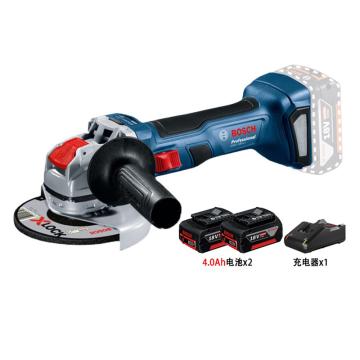 博世 充电式角磨机，XLOCK快换系统，125mm盘径，18V/4.0Ah两电一充 GWX 180-Li+1600A01MG6