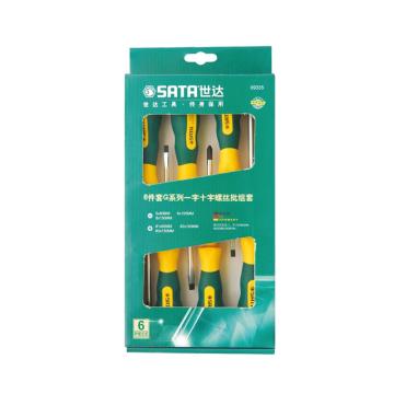 SATA/世达 螺丝批组套6件套G系列一字、十字刀头 9335