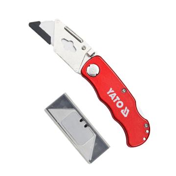 YATO/易尔拓 折叠实用刀美工刀割刀61*33*0.5mm 带5刀片 YT-7532