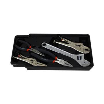 SHEFFIELD/钢盾 组合工具，活动扳手大力钳组合5件套 S025029