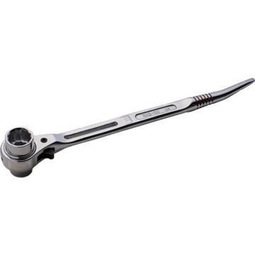 世霸工具 通用车型弯头双开口棘轮扳手（带滑动孔）对边尺寸17×21mm RNB1721RH