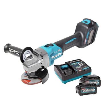牧田 充电式角向磨光机，砂轮直径100mm 40V /2.5Ah 两电一充 GA021GD201