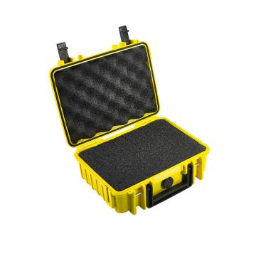 倍威 安全工具箱 手提设备箱防潮箱 黄色含海绵SI内衬，250x175x95 Type 1000/Y/SI